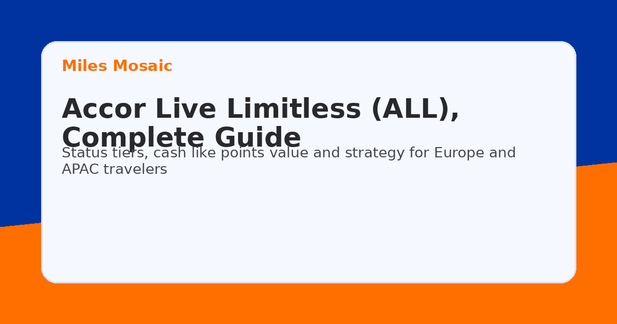 Accor Live Limitless ALL complete guide cover in Miles Mosaic style